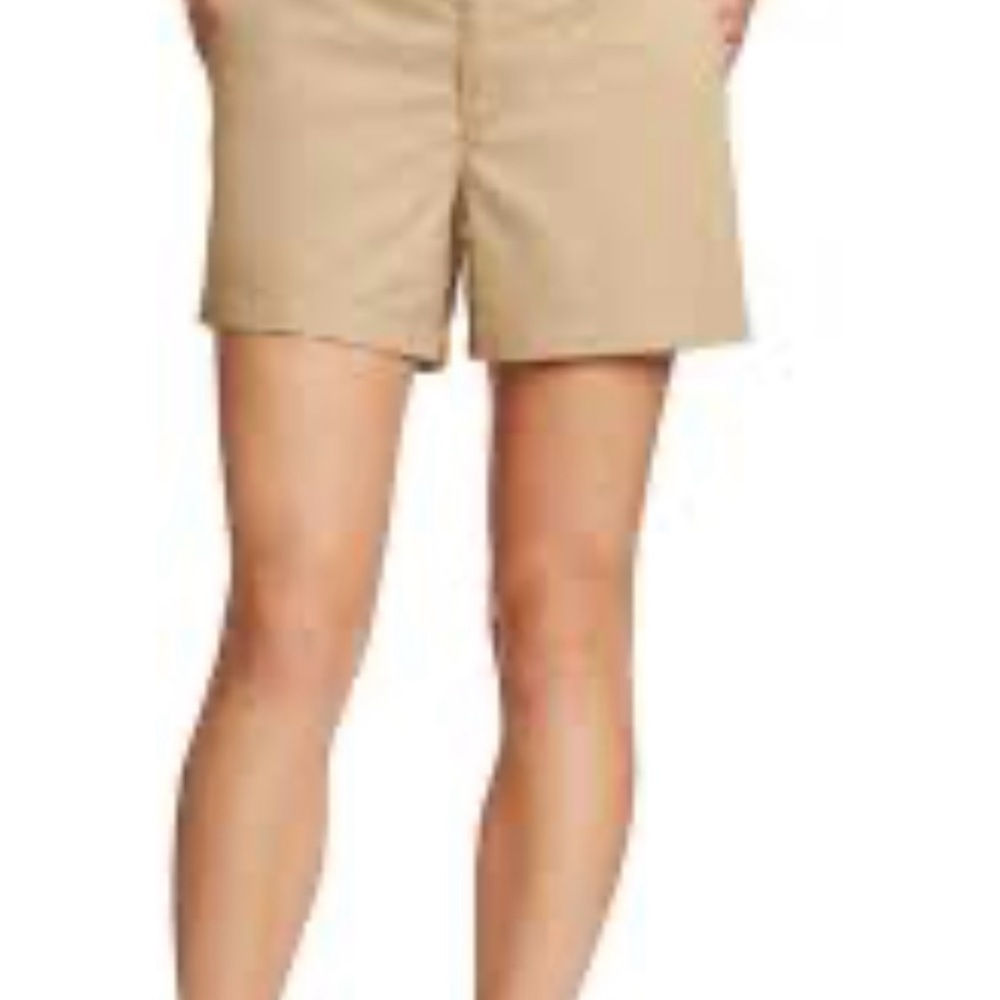 Cherokee Tan Bermuda Shorts Tailored Flat-Front Size 16